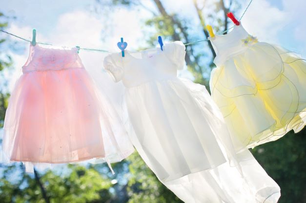 clothes hanging out to dry